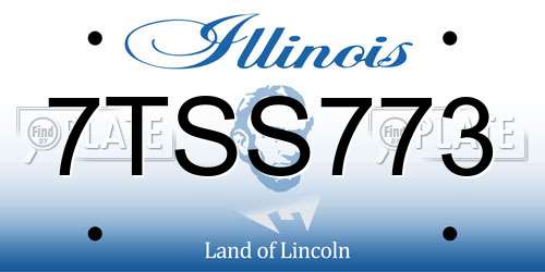 7TSS773 Illinois License Plate