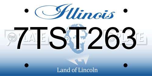 7TST263 Illinois License Plate