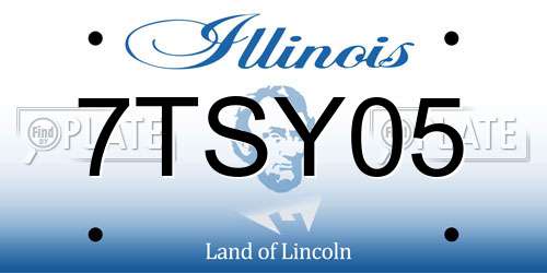 7TSY05 Illinois License Plate