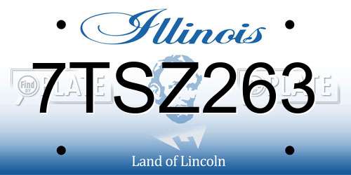 7TSZ263 Illinois License Plate