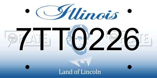 7TT0226 Illinois License Plate