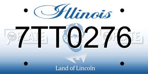 7TT0276 Illinois License Plate