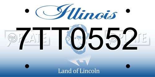 7TT0552 Illinois License Plate