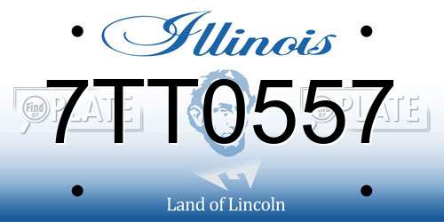 7TT0557 Illinois License Plate