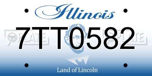 7TT0582 Illinois License Plate