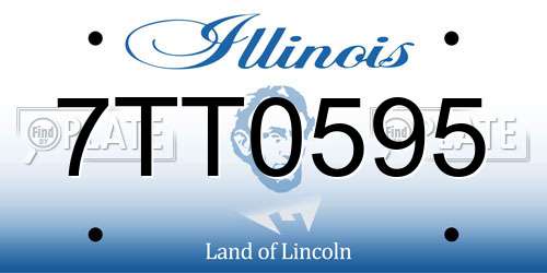 7TT0595 Illinois License Plate