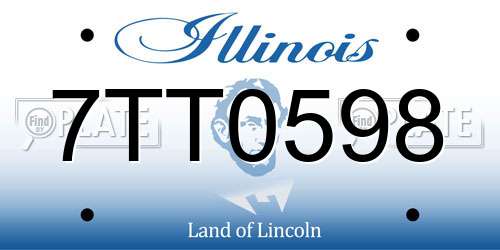 7TT0598 Illinois License Plate