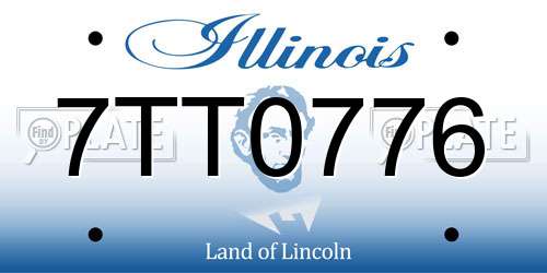 7TT0776 Illinois License Plate