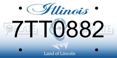 7TT0882 Illinois License Plate