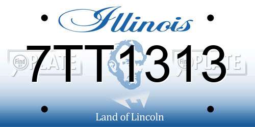 7TT1313 Illinois License Plate
