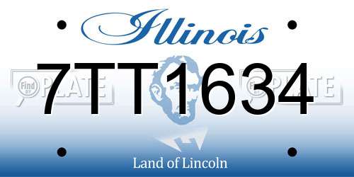 7TT1634 Illinois License Plate