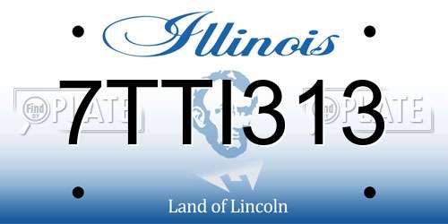 7TTI313 Illinois License Plate