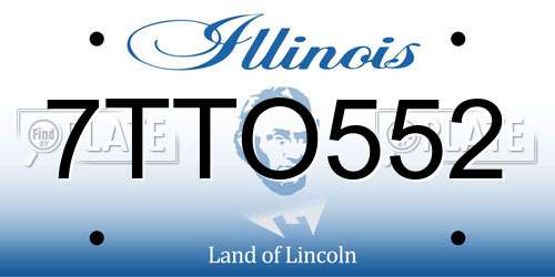 7TTO552 Illinois License Plate