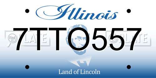 7TTO557 Illinois License Plate