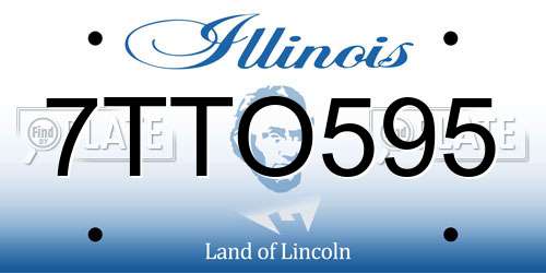 7TTO595 Illinois License Plate