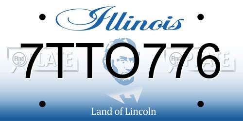 7TTO776 Illinois License Plate