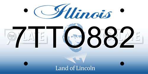7TTO882 Illinois License Plate