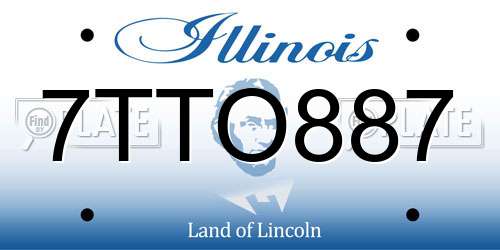 7TTO887 Illinois License Plate