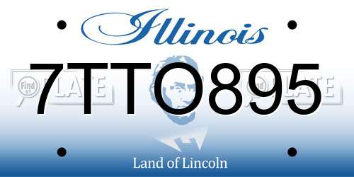 7TTO895 Illinois License Plate