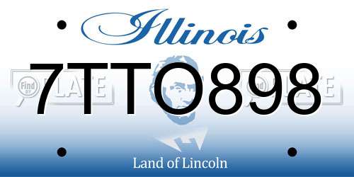 7TTO898 Illinois License Plate