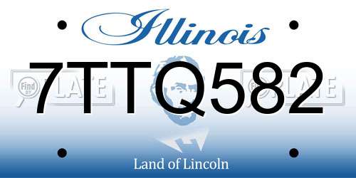 7TTQ582 Illinois License Plate