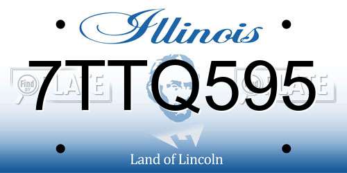 7TTQ595 Illinois License Plate