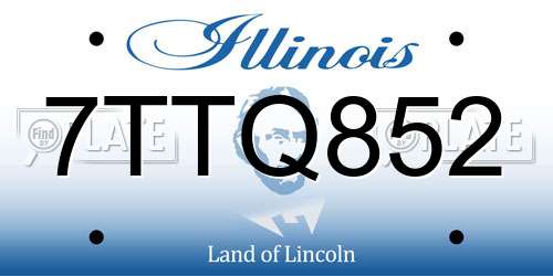 7TTQ852 Illinois License Plate