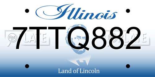 7TTQ882 Illinois License Plate