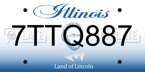 7TTQ887 Illinois License Plate