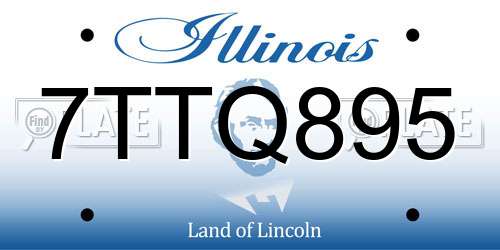 7TTQ895 Illinois License Plate