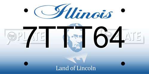 7TTT64 Illinois License Plate
