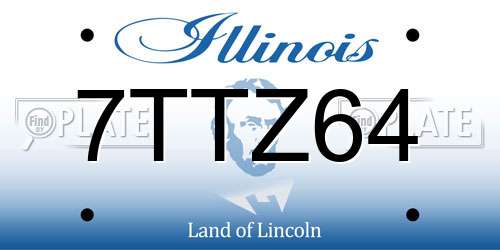 7TTZ64 Illinois License Plate