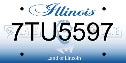 7TU5597 Illinois License Plate