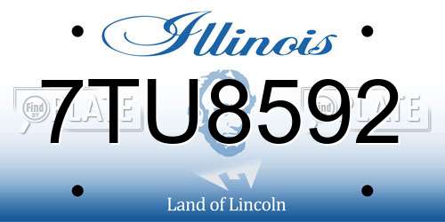 7TU8592 Illinois License Plate