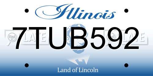 7TUB592 Illinois License Plate