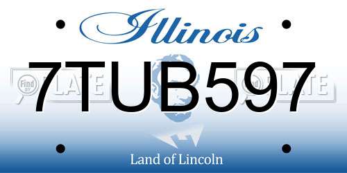 7TUB597 Illinois License Plate