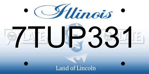 7TUP331 Illinois License Plate