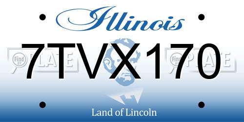7TVX170 Illinois License Plate