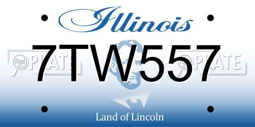 7TW557 Illinois License Plate