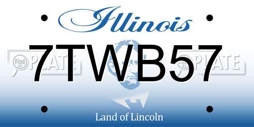 7TWB57 Illinois License Plate