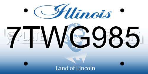 7TWG985 Illinois License Plate