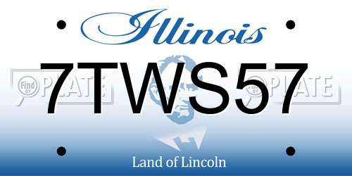 7TWS57 Illinois License Plate