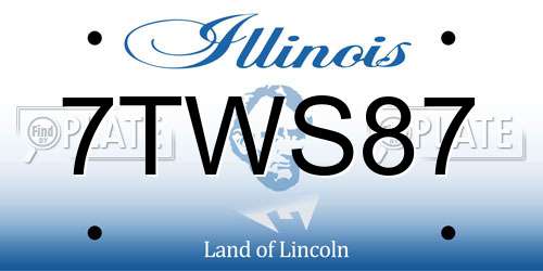 7TWS87 Illinois License Plate