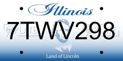 7TWV298 Illinois License Plate