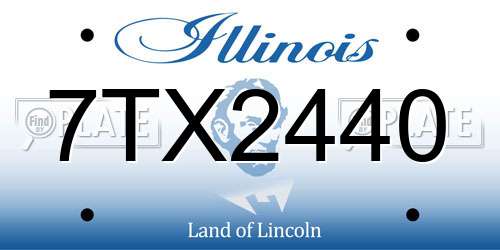 7TX2440 Illinois License Plate