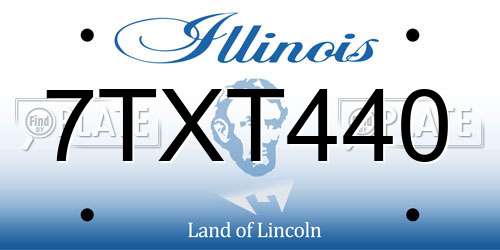7TXT440 Illinois License Plate