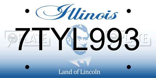 7TYL993 Illinois License Plate