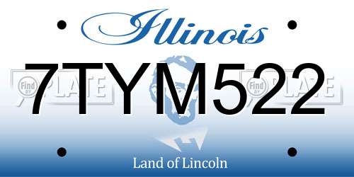 7TYM522 Illinois License Plate
