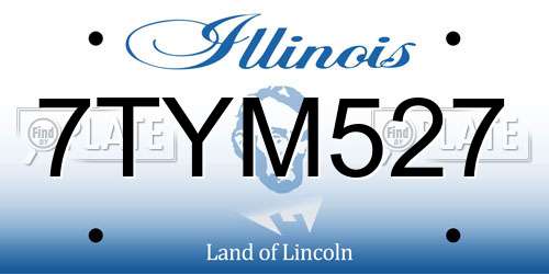 7TYM527 Illinois License Plate