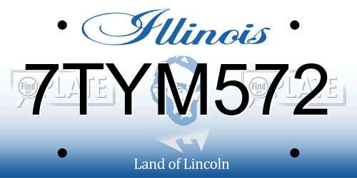 7TYM572 Illinois License Plate